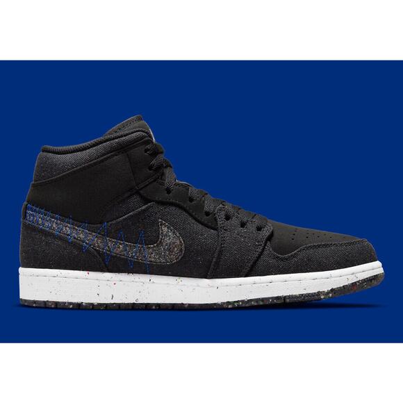 Nike Air Jordan 1 Mid SE GS Crater Black Racer Blue White DM4334 001 - SIZE 5Y main image 7